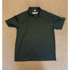 Nike Golf Tour Performance Mens Golf Polo Shirt Black Dri Fit Short Sleeve XL